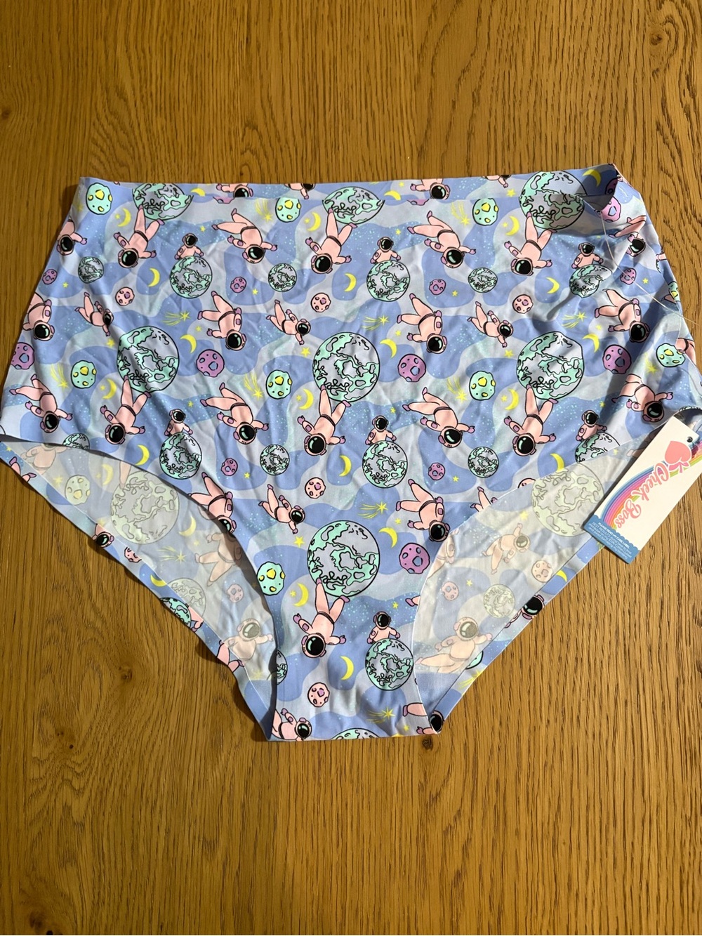 Women’s High-Waist Bikini Panties - Pastel Space Print